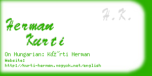 herman kurti business card